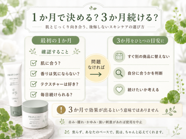 1か月で決める？3か月続ける？